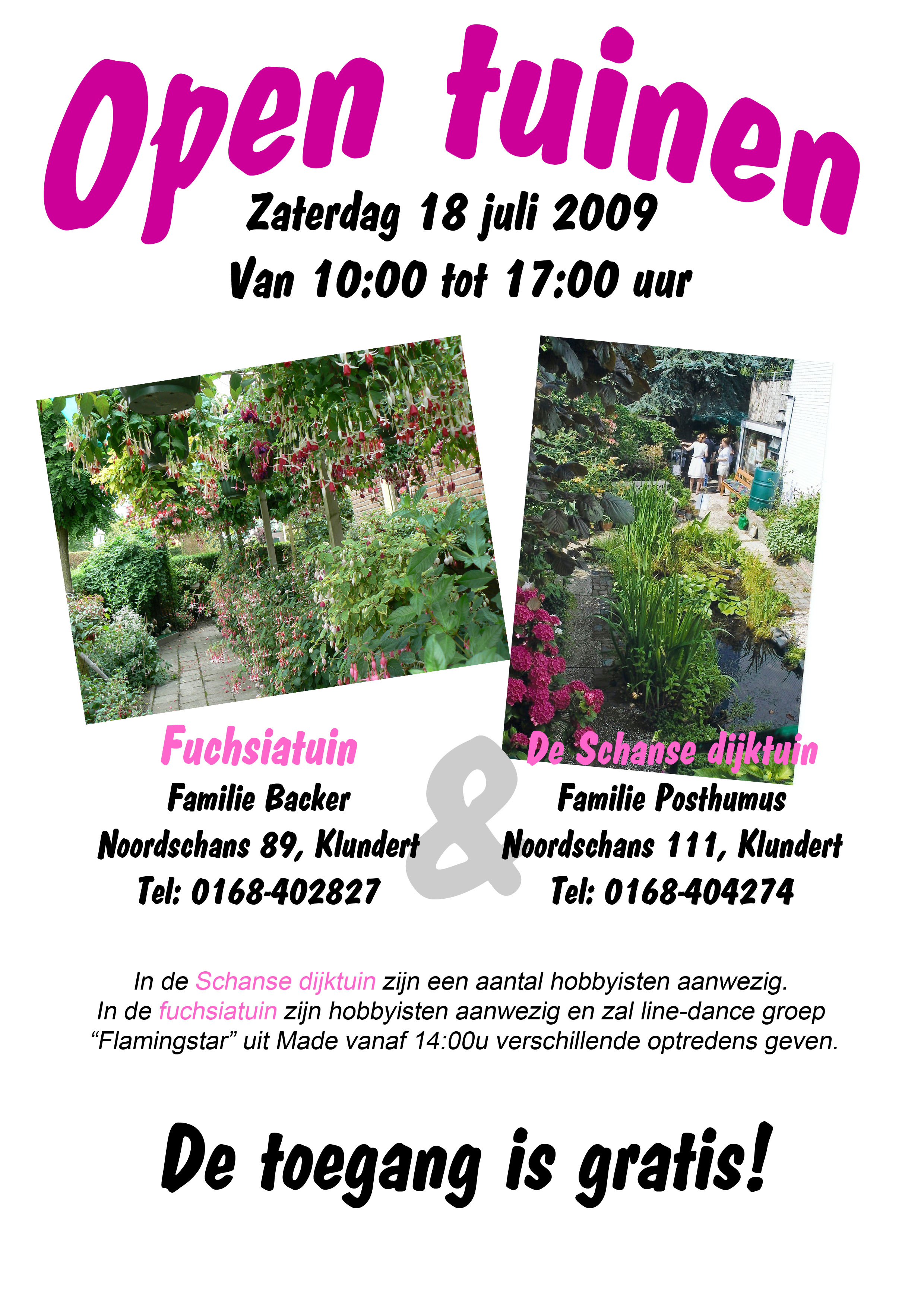 Open Garden Day Flyer